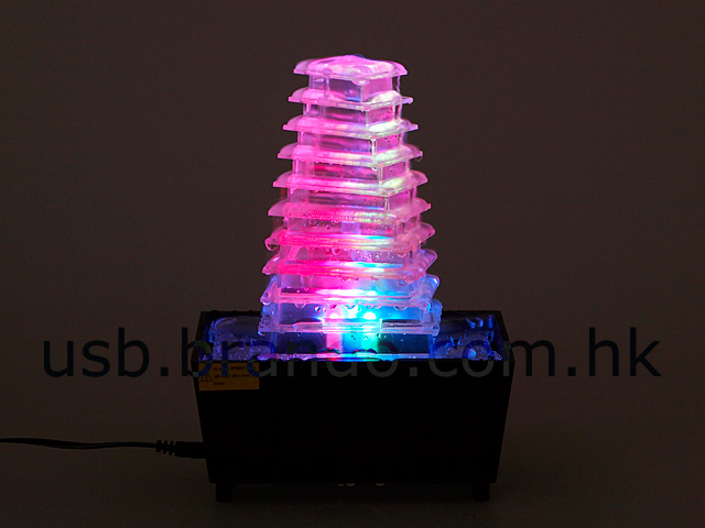 USB Illuminated LED Pyramid Fountain