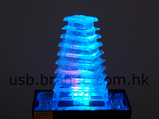 USB Illuminated LED Pyramid Fountain