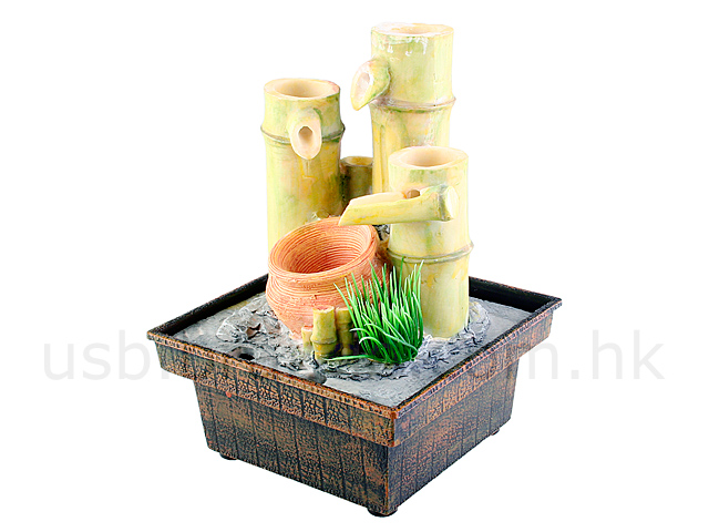 USB Illuminated Bamboo Mini Fountain (JL98903)