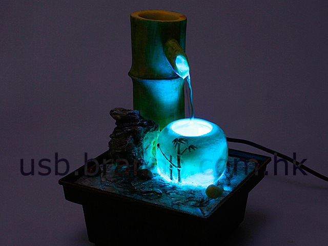 USB Illuminated Bamboo Mini Fountain (JL98600)