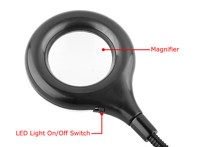 USB 18-LED Light with Magnifier