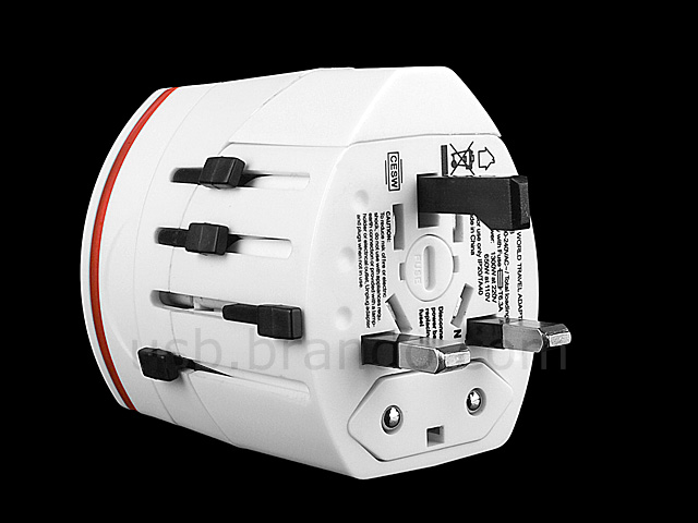 2-In-1 Universal Travel Adapter with Dual USB AC Charger