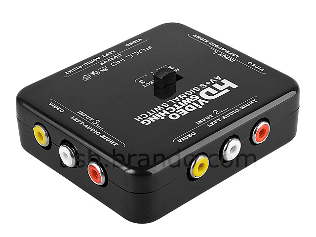 3 In 1 Out Audio and Video Selector