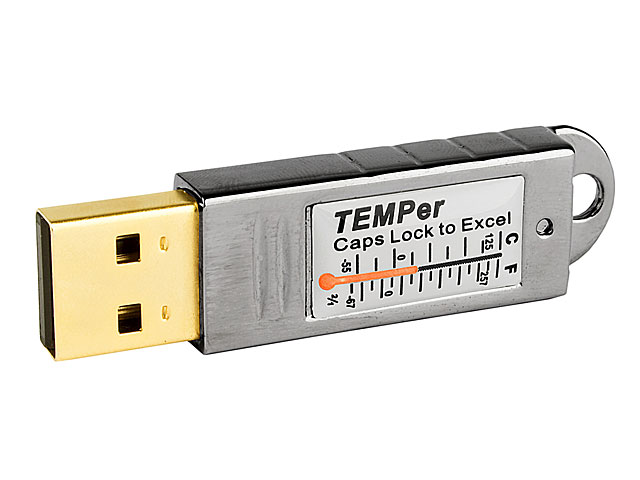 Usb Temperature Sensor, Waterproof Electroplating Shell Golden USB Socket  USB Computer Thermometer For Pharmacies 