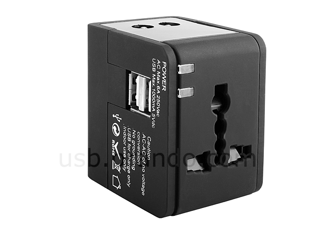 Universal Travel Adapter with Dual USB AC Charger