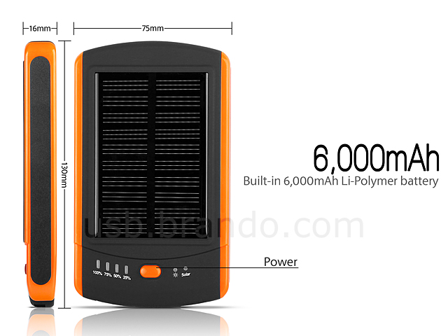 2-Port Solar Charger (6,000mAh)