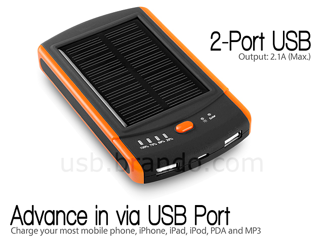 2-Port Solar Charger (6,000mAh)