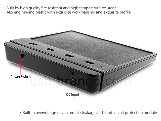 4-Port USB DC Charging Station