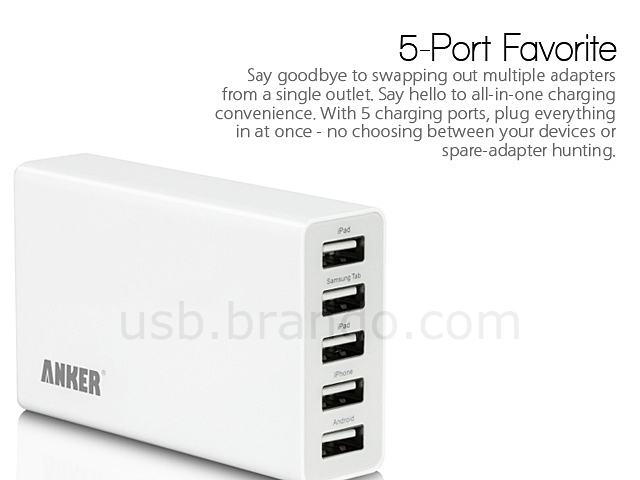 Anker 25W 5-Port USB Family-Sized Desktop Charger