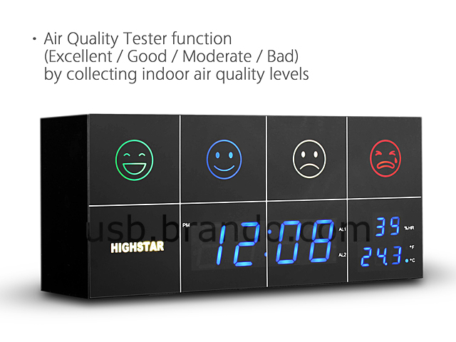 Air Quality Tester Alarm Clock