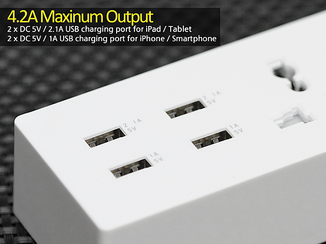 4-Hub USB Output Super Power Wall Travel Charger