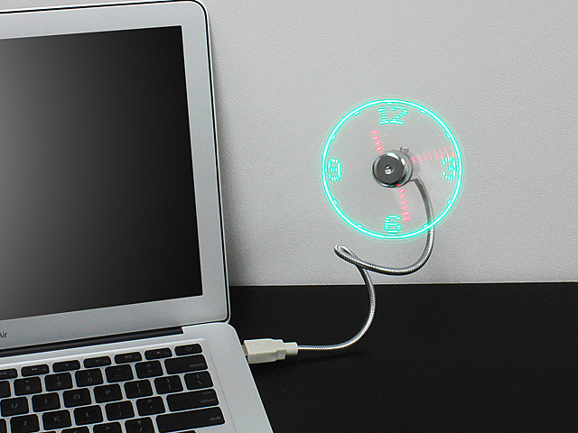 USB LED Clock Fan