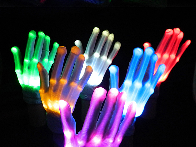 LED Light Finger Gloves