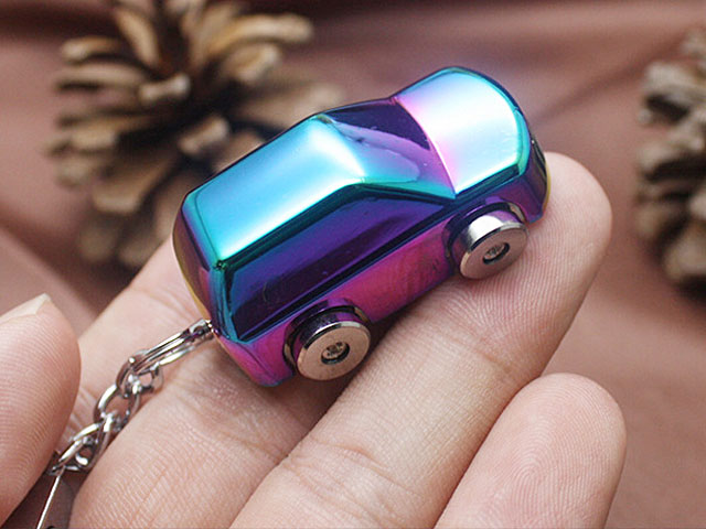 Car shape rechargeable lighter with keychain