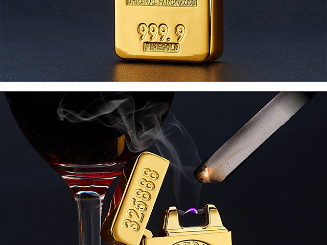 Gold Bar Lighter Gold Brick Shape Creative USB Fast Charging