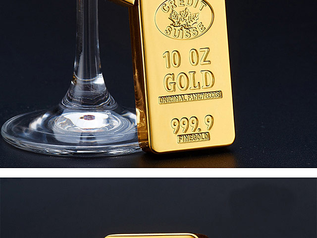 Gold Bar Lighter Gold Brick Shape Creative USB Fast Charging