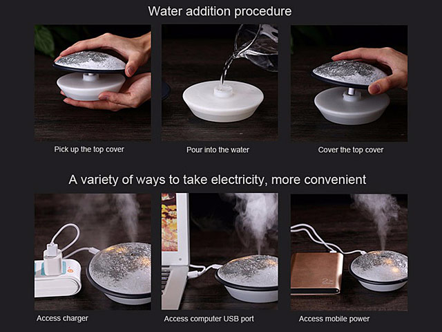 USB Ultrasonic Moon Air Humidifier