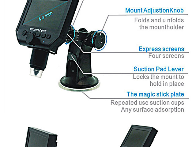 600X Portable Digital Microscope with LCD Display