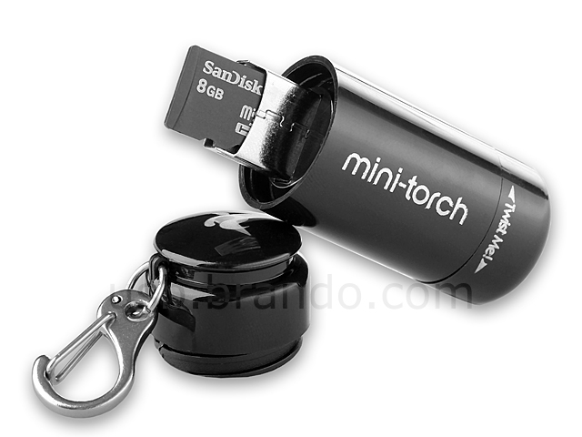 2-in-1 USB Mini Torch Keychain