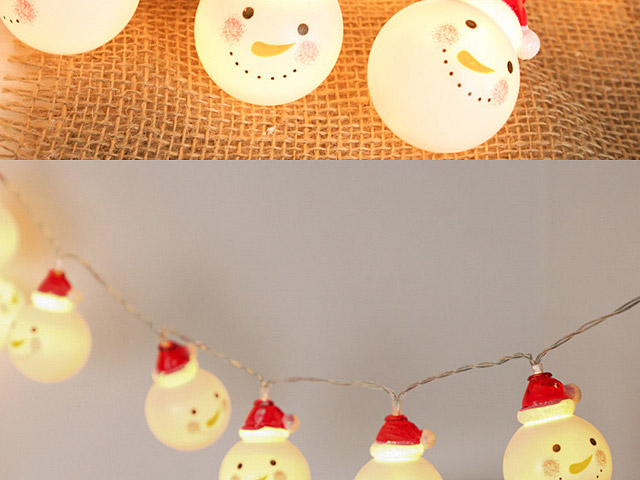 Mini Snowman Head Decor Light