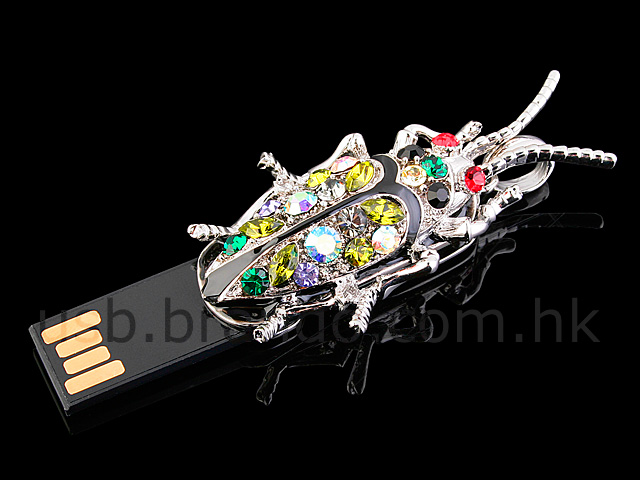 USB Jewel Bug Necklace Flash Drive