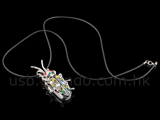 USB Jewel Bug Necklace Flash Drive