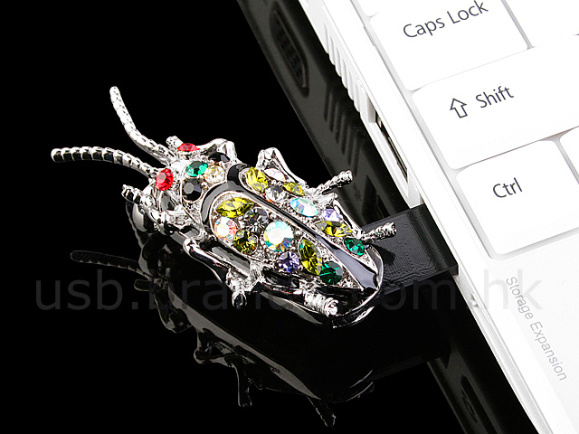 USB Jewel Bug Necklace Flash Drive