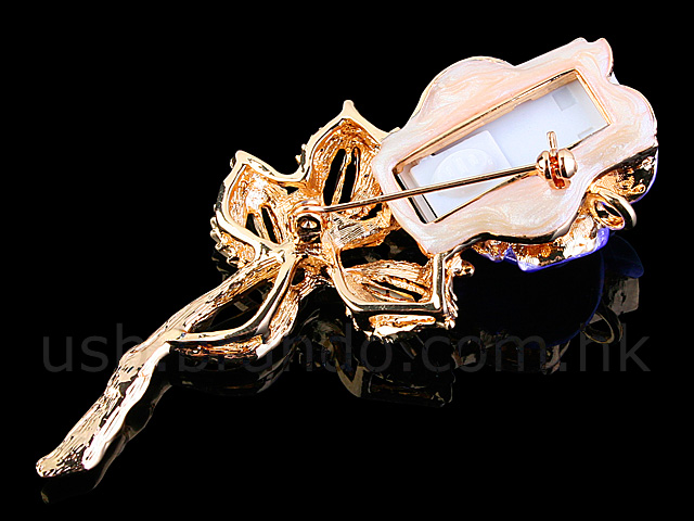 USB Jewel Rose Brooch Flash Drive