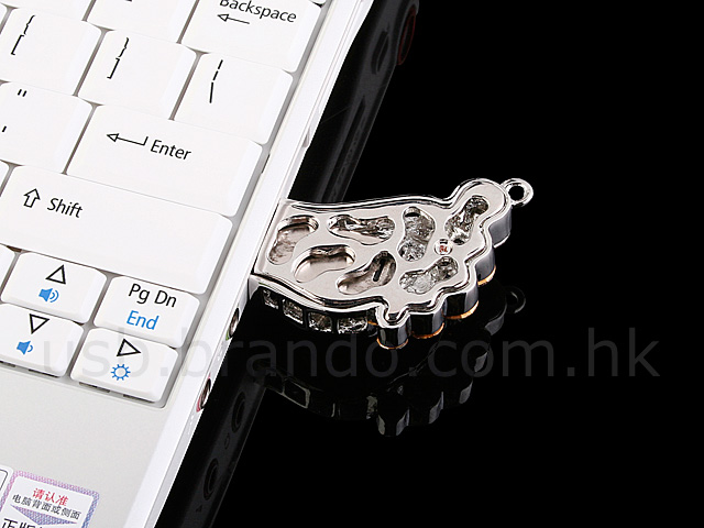 USB Jewel Foot Necklace Flash Drive