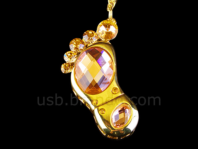 USB Jewel Foot Necklace Flash Drive