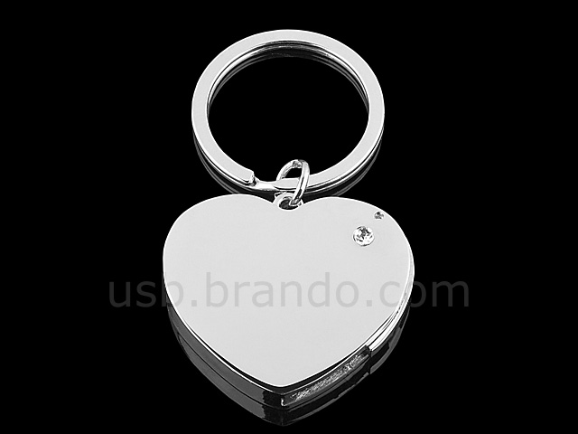 USB Heart Keychain Flash Drive