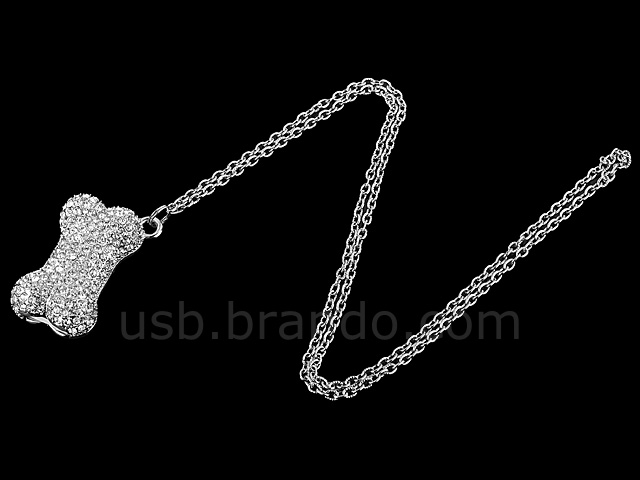 USB Jewel Bone Necklace Flash Drive