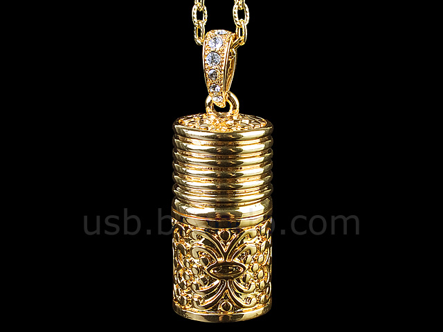 USB Jewel Gold Fish Necklace Flash Drive II