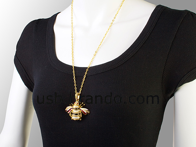 USB Jewel Bee Necklace Flash Drive