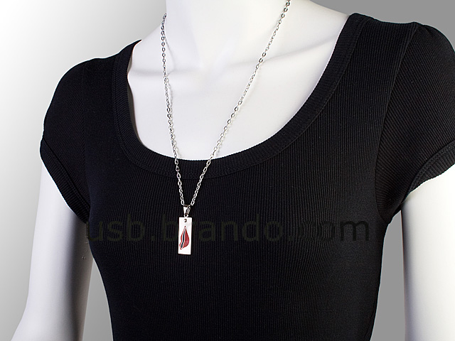USB Lip Necklace Flash Drive