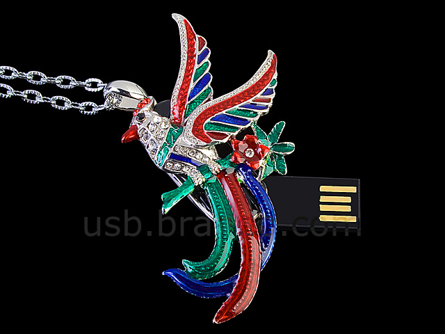 USB Jewel Phoenix Necklace Flash Drive