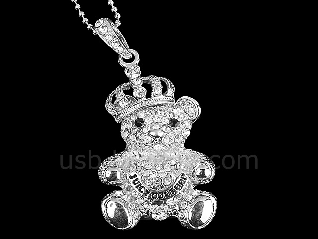 USB Jewel Bear Necklace Flash Drive