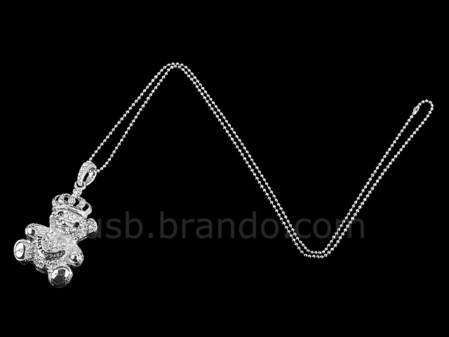 USB Jewel Bear Necklace Flash Drive