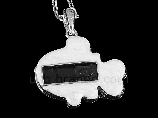 USB Jewel Smiley Fish Necklace Flash Drive