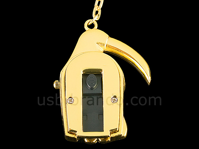 USB Jewel Parrot Watch Keychain Flash Drive