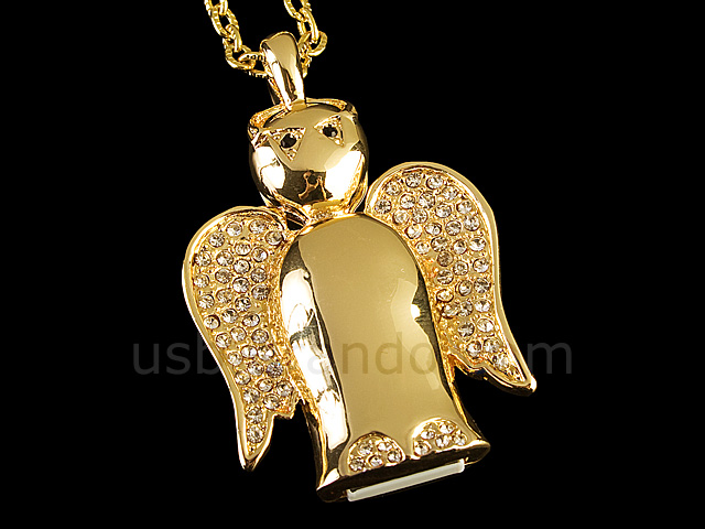 USB Jewel Angel Necklace Flash Drive