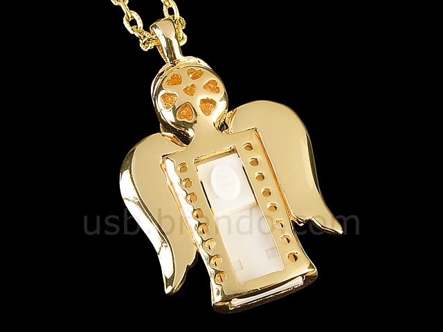 USB Jewel Angel Necklace Flash Drive