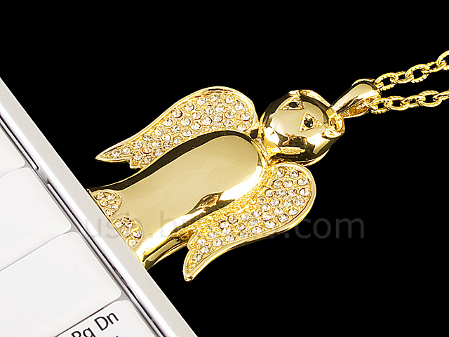 USB Jewel Angel Necklace Flash Drive