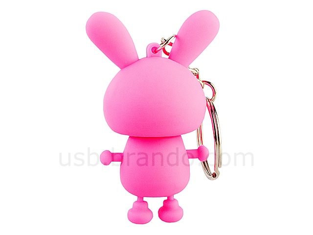 USB Happy Rabbit Keychain Flash Drive