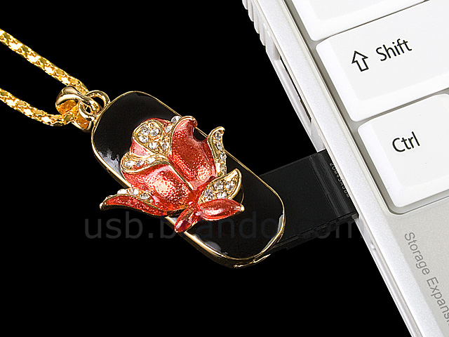 USB Jewel Flower Necklace Flash Drive II