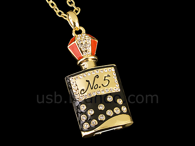 USB Jewel Perfume Bottle Necklace Flash Drive