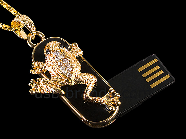 USB Jewel Frog Necklace Flash Drive