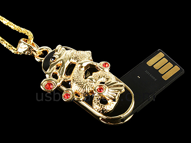 USB Jewel Dragon Necklace Flash Drive