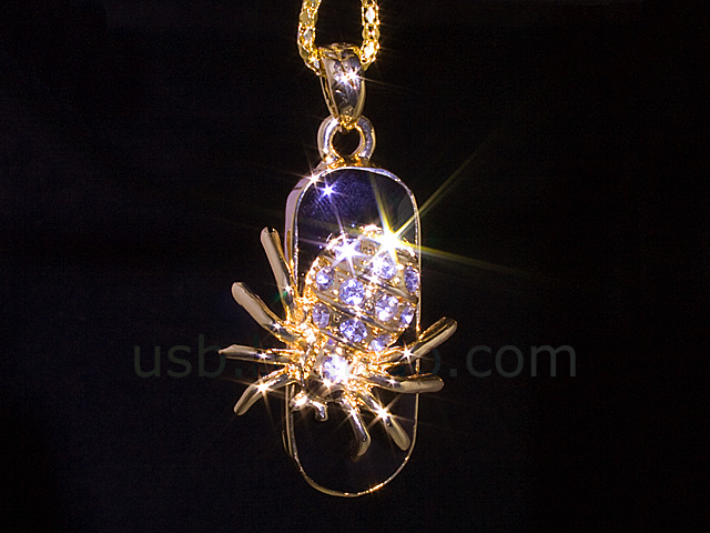 USB Jewel Spider Necklace Flash Drive