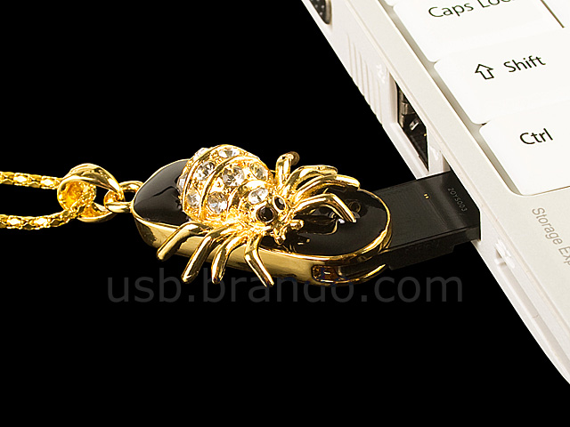 USB Jewel Spider Necklace Flash Drive